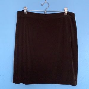 Camille la Vie Black Jersey Faux Wrap Skirt